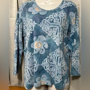 winter sun long sleeve tie-dye shirt